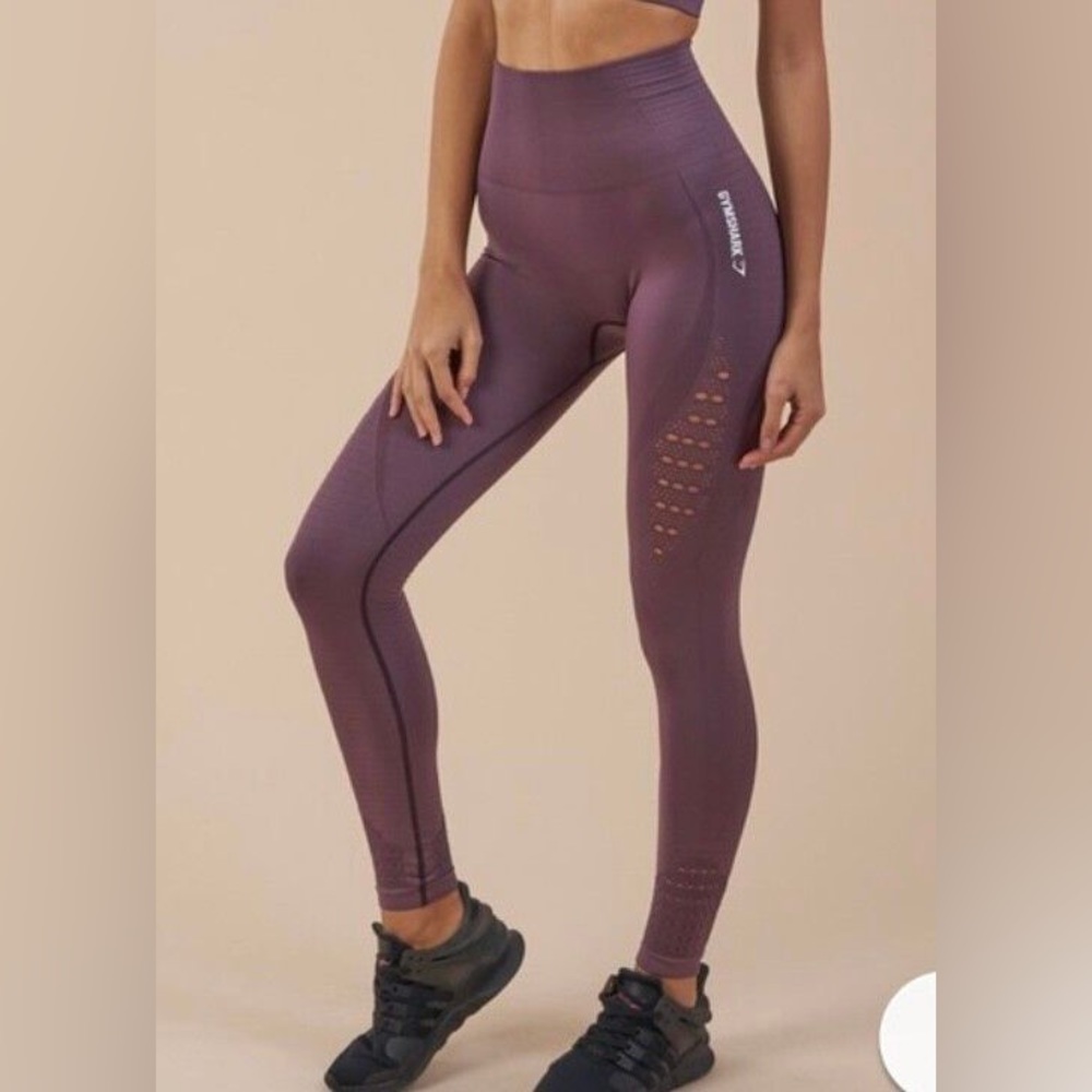 Gymshark Energy Seamless High Rise Leggings Cutouts Purple - Womens small